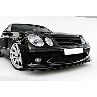 Передняя губа DPT (для AMG, 2002-2006, чёрный глянец) Mercedes E-class W211 2002-2009 гг.