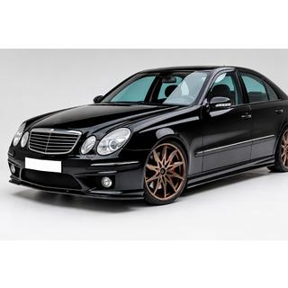 Передняя губа DPT (Для AMG, 2006-2009, черный глянец) Mercedes E-class W211 2002-2009 гг.