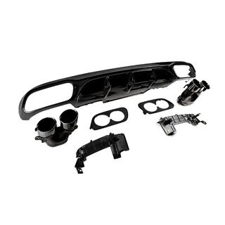 Задний диффузор с насадками выхлопа E53-Design Black (для Base) Mercedes E-class W213 2016-2023 гг. фото 3