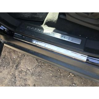 Накладки на пороги Natanika Premium (4 шт, нержавейка) Range Rover Evoque 2012-2018 гг. фото 2