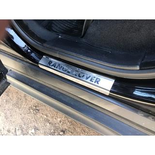 Накладки на пороги Natanika Premium (4 шт, нержавейка) Range Rover Evoque 2012-2018 гг. фото 3