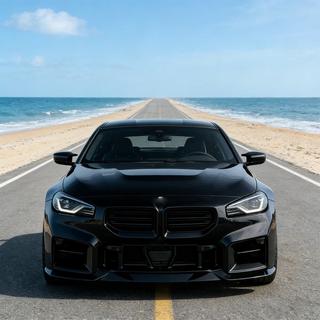 Накладка на передний бампер Lip V3 (для G87, карбон) BMW 2 серия G42 2021- гг. фото 2