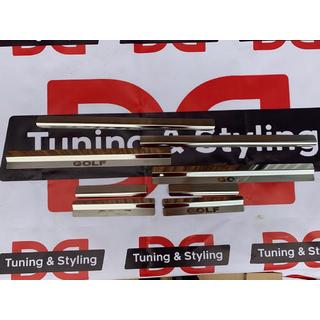 Накладки на пороги Natanko Premium (нержавейка) Volkswagen Golf 5 2003-2009 гг. фото 2