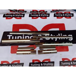 Накладки на пороги Natanko Premium (нержавейка) Volkswagen Golf 5 2003-2009 гг. фото 3