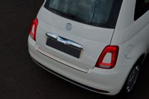 Fiat 500/500L 2013-2022 гг. Накладка на задний бампер 3D/Cabrio (OmsaLine, нержавейка) фото 4