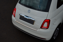 Fiat 500/500L 2013-2022 гг. Накладка на задний бампер 3D/Cabrio (OmsaLine, нержавейка) фото 4