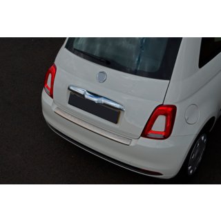Накладка на задний бампер 3D/Cabrio (OmsaLine, нержавейка) Fiat 500/500L 2013-2022 гг. фото 4