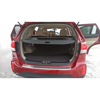 Накладка на задний бампер с загибом Nataniko (нержавейка) Kia Sorento II XM 2009-2014 гг. фото 2