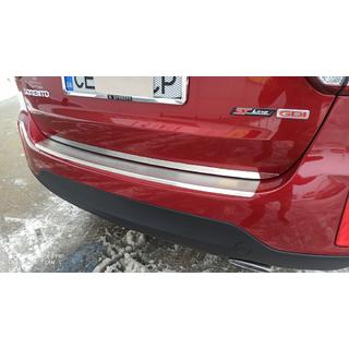 Накладка на задний бампер с загибом Nataniko (нержавейка) Kia Sorento II XM 2009-2014 гг. фото 3