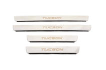 Hyundai Tucson JM 2004- гг. Накладки на пороги Carmos нержавейка (4 шт.) фото 1