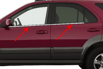 Kia Sorento I BL 2002-2009 гг. Окантовка окон нержавейка (4 шт) OmsaLine - Итальянская Нержавейка фото 1