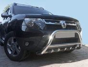 Renault Duster 2008–2017 гг. Защита переднего бампера без надписи WT003 (нержавейка) фото 1