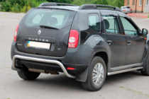 Renault Duster 2008–2017 гг. Задняя дуга скоба (нержавейка) фото 1
