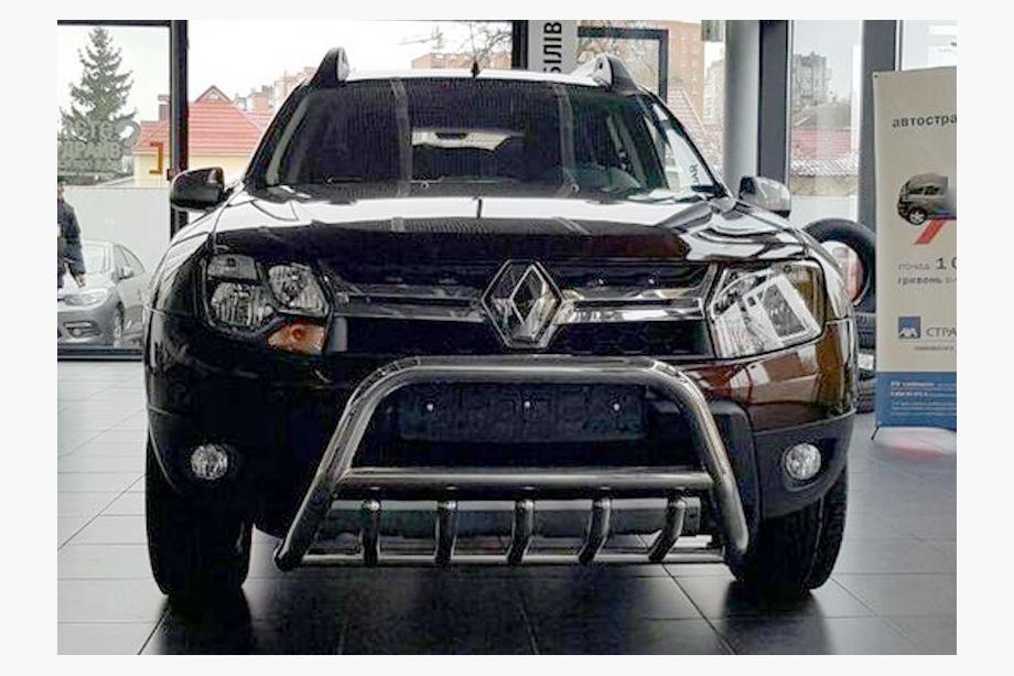Dacia Duster 2008-2018 гг. Защита переднего бампера без надписи WT003 (нержавейка) Фото 5