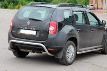 Dacia Duster 2008-2018 гг. Задняя дуга скоба (нержавейка) фото 1