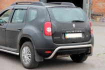Dacia Duster 2008-2018 гг. Задняя дуга скоба (нержавейка) фото 3