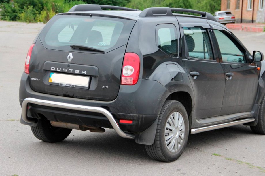 Dacia Duster 2008-2018 гг. Задняя дуга скоба (нержавейка) Image