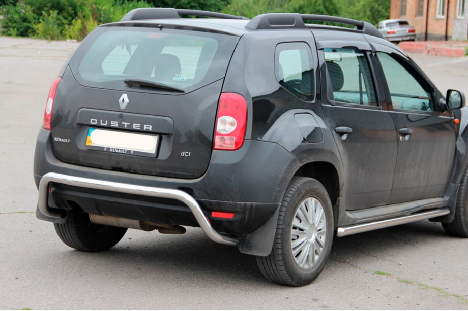 Dacia Duster 2008-2018 гг. Задняя дуга скоба (нержавейка) Image