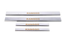 Renault Kangoo 2008-2020 гг. Накладки на пороги Carmos V1 (4шт, нержавейка) фото 3