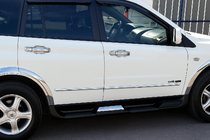Ssang Yong Rodius Хромированные Накладки на Ручки Дверей (4 шт, пластик) фото 1