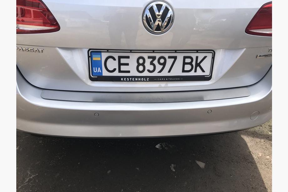 Volkswagen Passat B7 2012-2015 гг. Накладка на задний бампер Nataniko (нержавейка) Фото 6