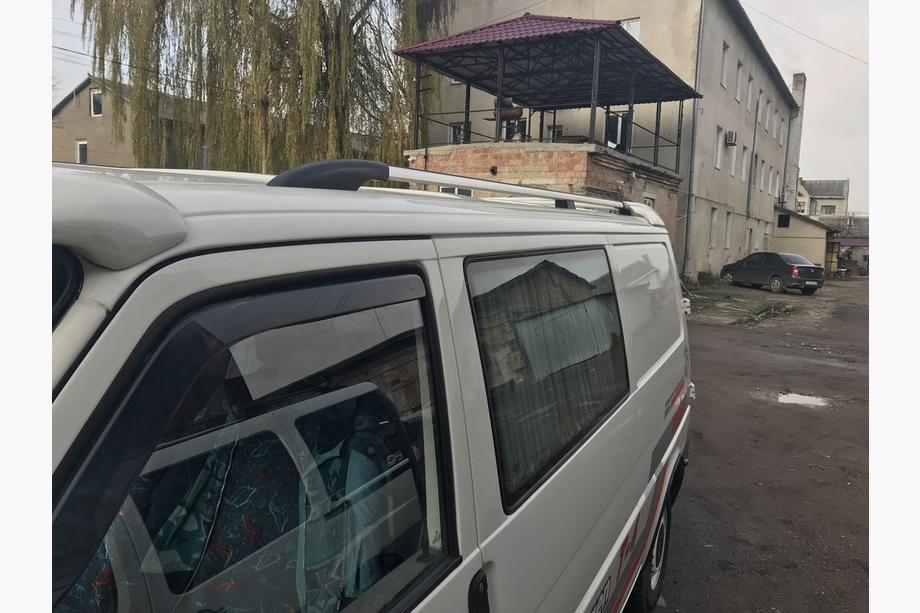 Volkswagen T4 Caravelle/Multivan 1990–2003 гг. Рейлинги Хром DORA (Металлическое крепление) Фото 3