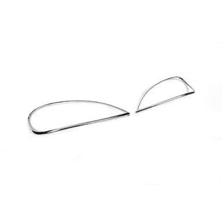 Накладки на фары (2 шт, пластик) Mercedes ML W163 1997-2005 гг. фото 3