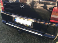 Mercedes Vito W638 1996-2003 гг. Накладка на задний бампер (Carmos V1, нержавеющая сталь) фото 2