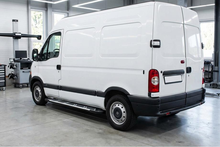 Nissan Interstar 2002-2010 гг. Боковые Подножки Sunrise (2 шт., Алюминий) Image