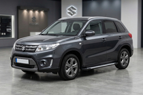 Suzuki Vitara 2015- гг. Боковые Подножки Line (2 шт., Алюминий) фото 1