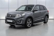 Suzuki Vitara 2015- гг. Боковые Подножки Maydos V1 (2 шт., Алюминий и Нержавейка) фото 1