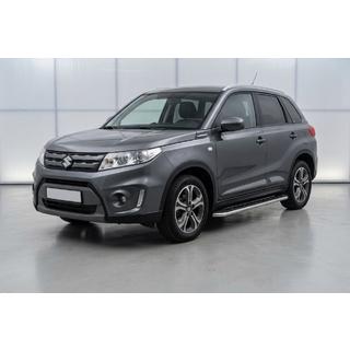 Боковые Подножки Maydos V1 (2 шт., Алюминий и Нержавейка) Suzuki Vitara 2015- гг. фото 1