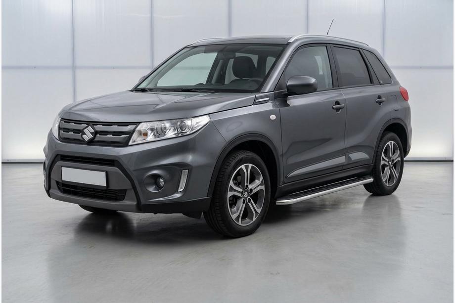 Suzuki Vitara 2015- гг. Боковые Подножки Maydos V1 (2 шт., Алюминий и Нержавейка) Image
