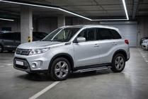 Suzuki Vitara 2015- гг. Боковые Подножки Rainbow (2 шт., Алюминий) фото 1