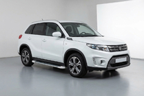 Suzuki Vitara 2015- гг. Боковые Подножки Allmond White (2 шт., Алюминий) фото 1