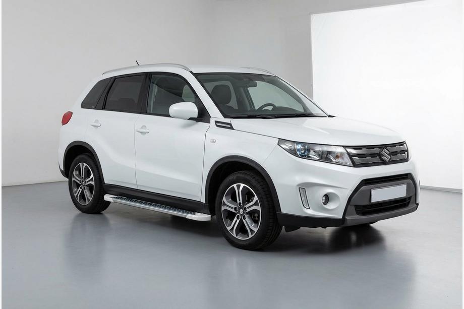 Suzuki Vitara 2015- гг. Боковые Подножки Allmond White (2 шт., Алюминий) Image