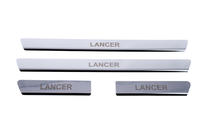 Mitsubishi Lancer 9 2004-2008 гг. Накладки на пороги нержавейка Carmos V1 (4 шт) фото 2