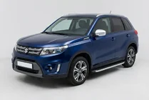 Suzuki Vitara 2015- гг. Боковые Подножки Fullmond (2 шт., Алюминий) фото 1