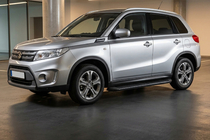 Suzuki Vitara 2015- гг. Боковые Подножки Tayga Black (2 шт., Алюминий) фото 1