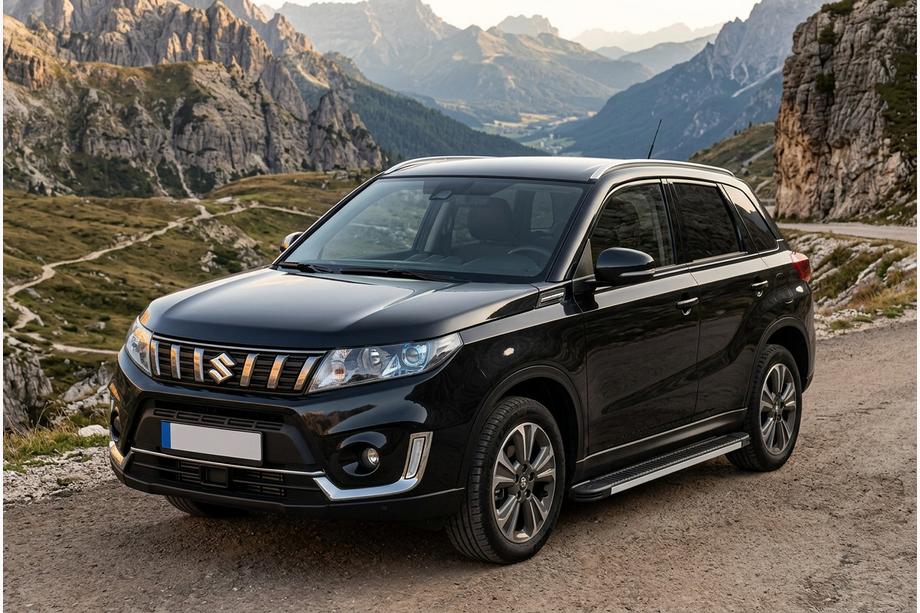 Suzuki Vitara 2015- гг. Боковые Подножки Maya (2 шт., Алюминий) Image