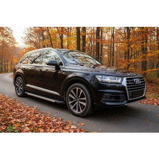 Боковые пороги RedLine V1 (2 шт., алюминий) Audi Q7 2015–2026 гг. фото 1