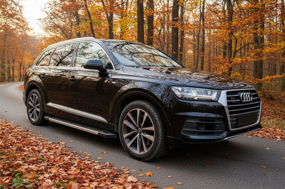 Audi Q7 2015–2026 гг. Боковые пороги RedLine V1 (2 шт., алюминий) Фото 1