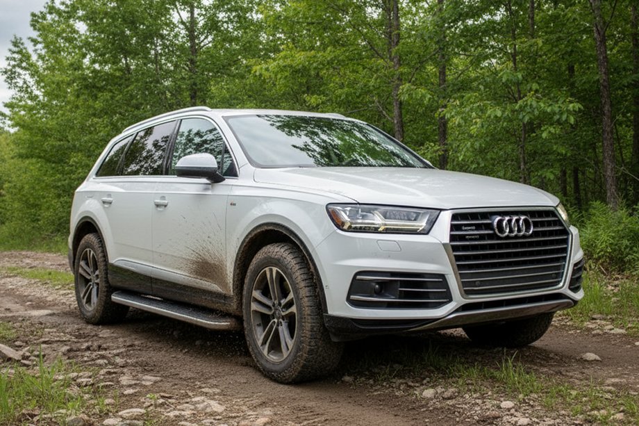 Audi Q7 2015–2026 гг. Боковые Подножки Tayga Grey (2 шт., Алюминий) Фото 1