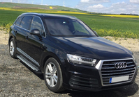 Audi Q7 2015–2026 гг. Боковые пороги Allmond Grey (2 шт., алюминий) фото 1