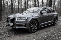 Audi Q7 2015–2026 гг. Боковые Подножки Maydos V2 (2 шт., Алюминий и Нержавейка) фото 1