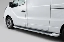 Fiat Talento 2016- гг. Боковые Подножки Allmond White (2 шт., Алюминий) фото 1