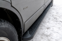 Opel Vivaro 2015-2019 гг. Боковые Подножки Allmond Black (2 шт., Алюминий) фото 4