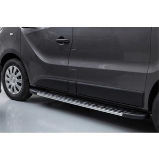 Боковые Подножки Duru (2 шт., Алюминий) Opel Vivaro 2015-2019 гг. фото 1