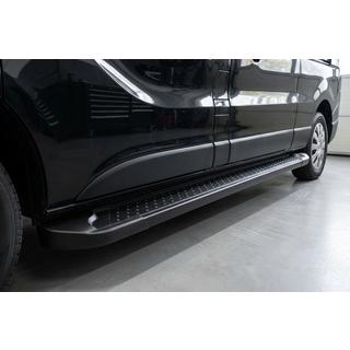 Боковые Подножки Allmond Black (2 шт., Алюминий) Renault Trafic 2015- гг. фото 1