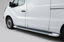Renault Trafic 2015- гг. Боковые Подножки Allmond White (2 шт., Алюминий) фото 1